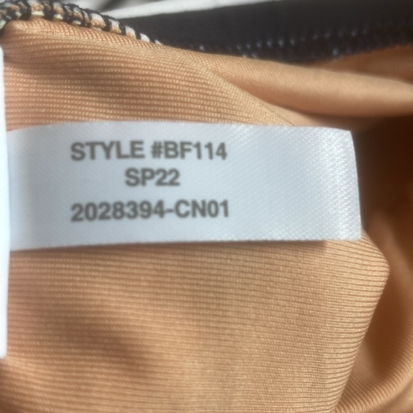 Reimagined by J Crew ruched bandeau one piece bathing suit in horizontal stripes - Picture 13 of 15